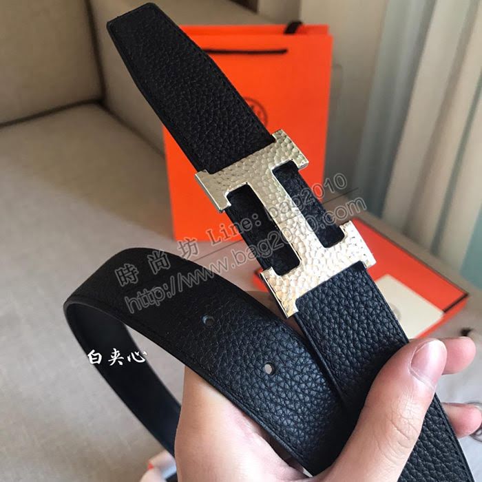 HERMES皮帶 雙面小牛皮 togo底皮 進口白夾心 雙面皮帶 愛馬仕男腰帶  hgh1912